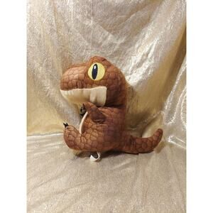 Jurassic Park 6" TRex Plush Stuffed Dinosaur Tyrannosaurus Gold Eyes Toy
